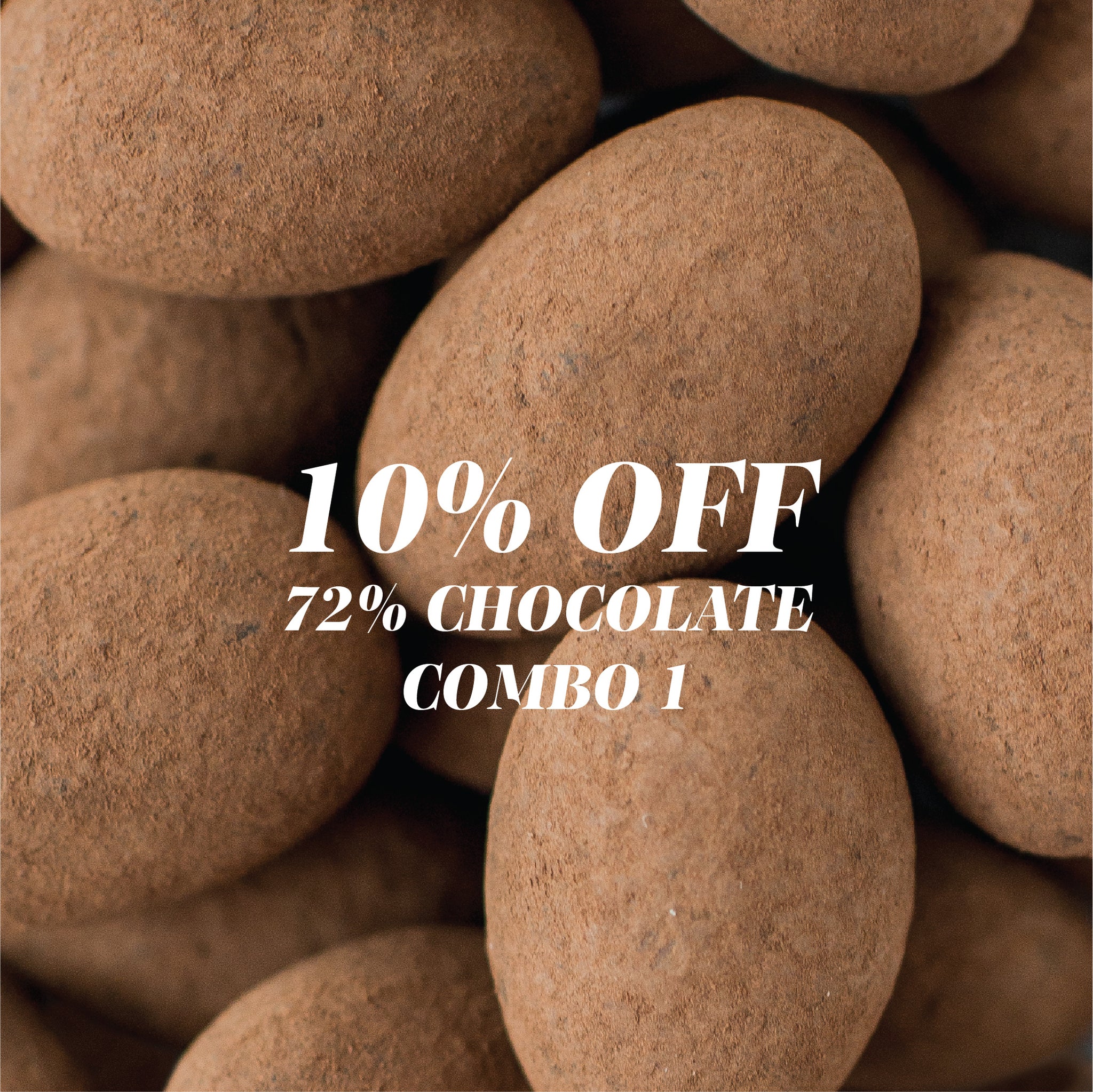 COMBO 1 - 10% Off - 72% Dark Chocolate Almonds | 150g + 72% Dark Chocolate Hazelnuts | 150g (VEGAN)