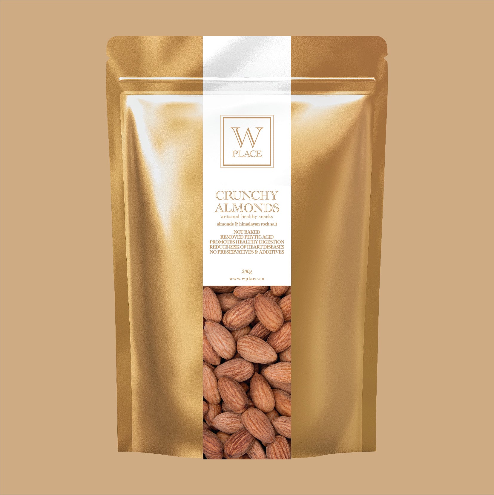 CRUNCHY ALMONDS | 200g (Not Baked | Removed Phytic Acids | Vegan)