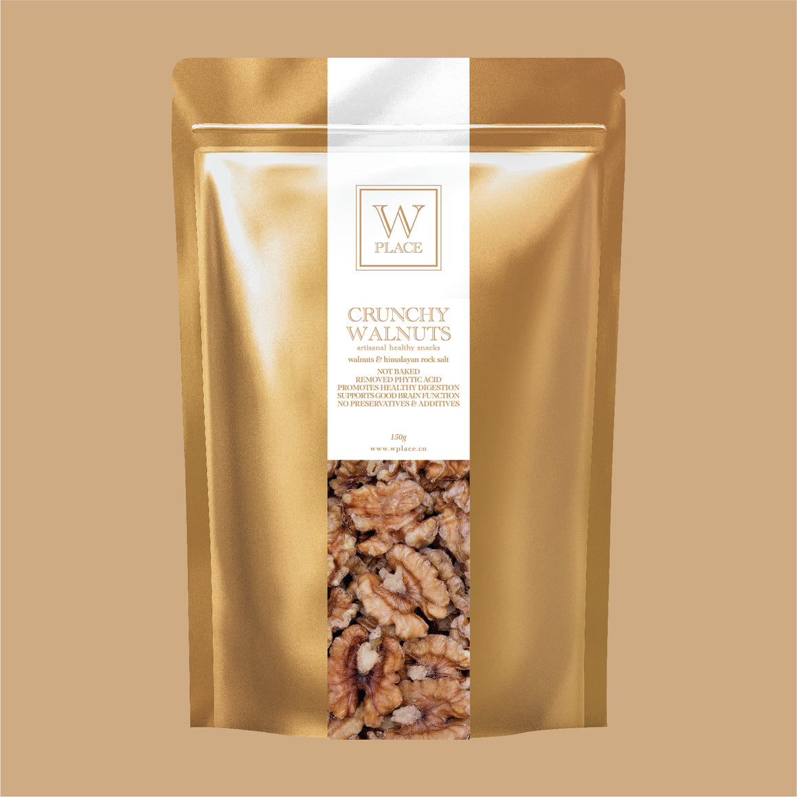 CRUNCHY WALNUTS | 150g (Not Baked | Removed Phytic Acids | Vegan)