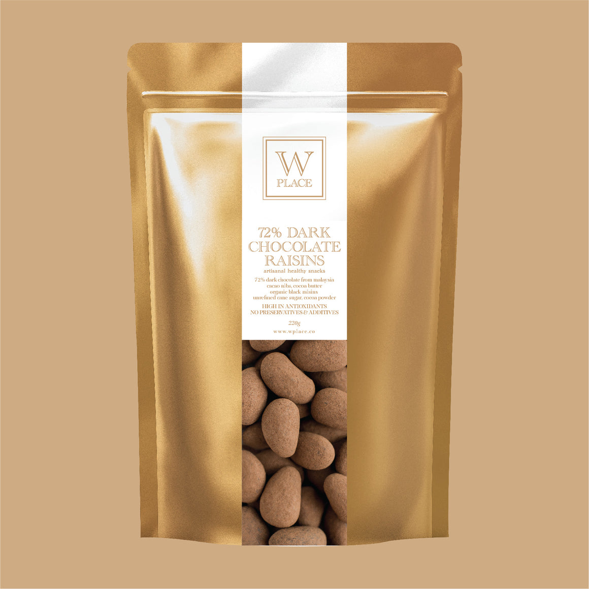 72% Dark Chocolate Raisins | 220g (VEGAN)